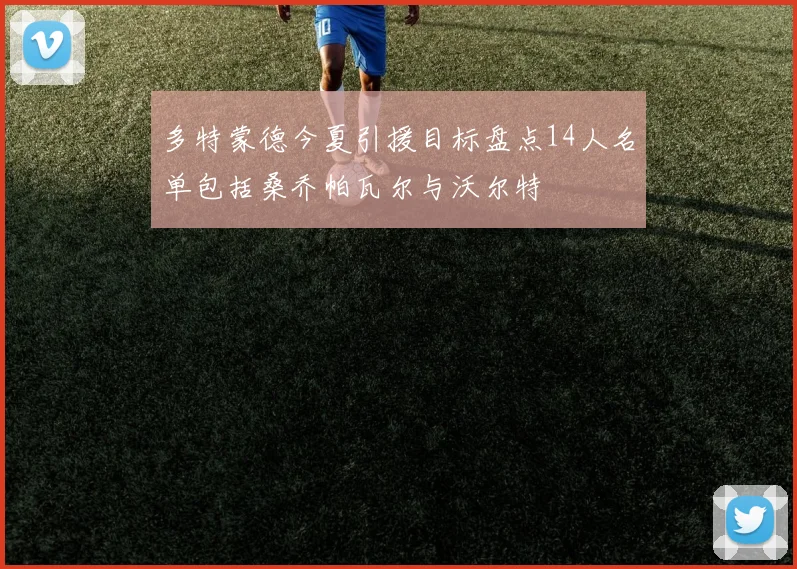 多特蒙德今夏引援目标盘点14人名单包括桑乔帕瓦尔与沃尔特